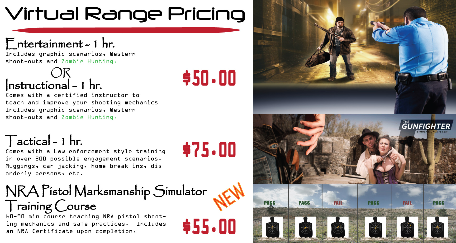 Pricing for our virtual training simulator